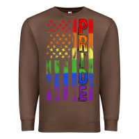 Chestnut lgbtq pride american flag Premium Sweatshirt - FaDigitalArtStudio