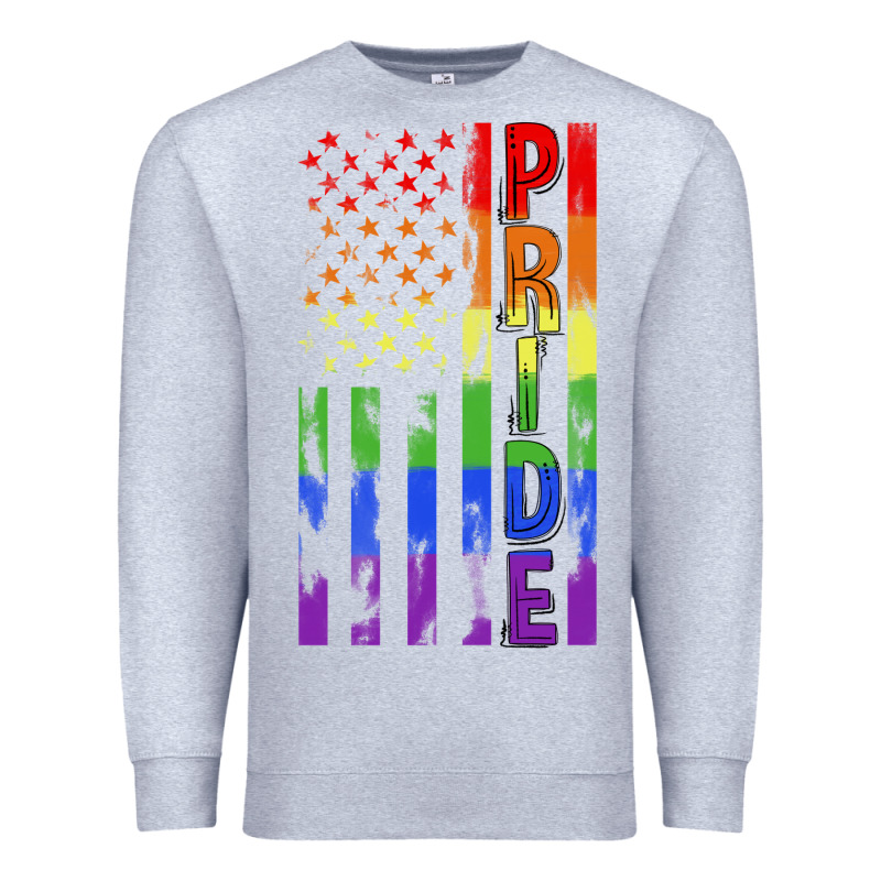 Lgbtq Pride American Flag Premium Sweatshirt by FaDigitalArtStudio | Teevron