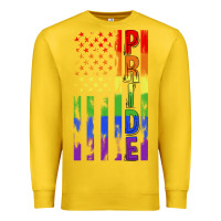 Lemon lgbtq pride american flag Premium Sweatshirt - FaDigitalArtStudio