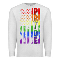 Oatmeal Heather lgbtq pride american flag Premium Sweatshirt - FaDigitalArtStudio