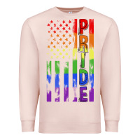 Pale Pink lgbtq pride american flag Premium Sweatshirt - FaDigitalArtStudio