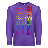 Purple lgbtq pride american flag Premium Sweatshirt - FaDigitalArtStudio