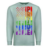 Seafoam lgbtq pride american flag Premium Sweatshirt - FaDigitalArtStudio