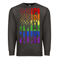 Smoke lgbtq pride american flag Premium Sweatshirt - FaDigitalArtStudio