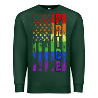 Sports Green lgbtq pride american flag Premium Sweatshirt - FaDigitalArtStudio