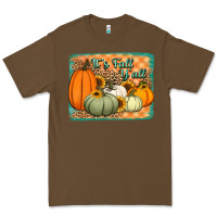Cacao It's Fall y'all pumpkins halloween and sunflowers Premium Tee - Jasminsmagicworld