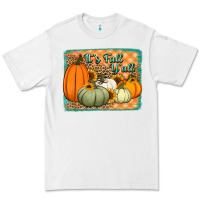 White It's Fall y'all pumpkins halloween and sunflowers Premium Tee - Jasminsmagicworld