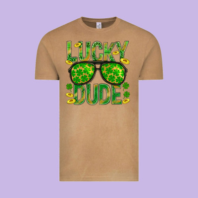 Lucky Dude St Patricks Vintage Tee Designed By Bundleandbundleshop