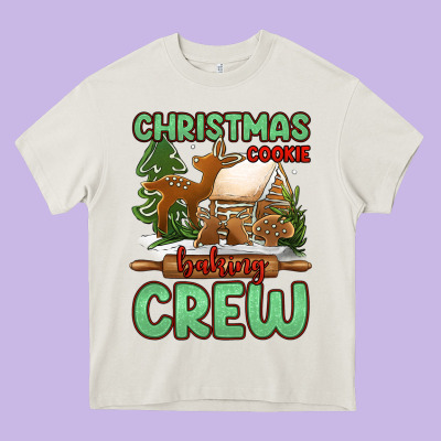 Christmas Cookie Baking Crew Heavy Core Tee Designed By Jasminsmagicworld
