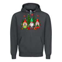 Smoke christmas gnomies Zipper Hoodie - CowGirlArtShop