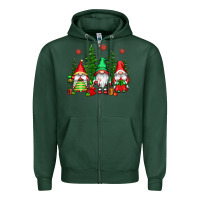Sports Green christmas gnomies Zipper Hoodie - CowGirlArtShop