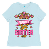 Baby Blue world's best sister ever Ladies Tee - Jasminsmagicworld