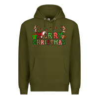 Army Green merry christmas Premium Hoodie - OliviaCreatesArt