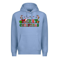 Colony Blue merry christmas Premium Hoodie - OliviaCreatesArt