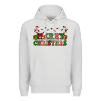 Dove Grey merry christmas Premium Hoodie - OliviaCreatesArt