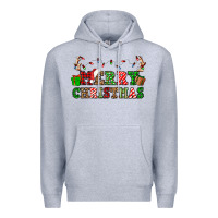 Heather Grey merry christmas Premium Hoodie - OliviaCreatesArt