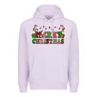 Lilac merry christmas Premium Hoodie - OliviaCreatesArt
