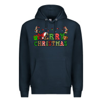 Navy merry christmas Premium Hoodie - OliviaCreatesArt