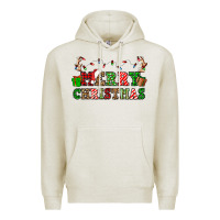 Oatmeal Heather merry christmas Premium Hoodie - OliviaCreatesArt