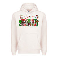 Pale Pink merry christmas Premium Hoodie - OliviaCreatesArt