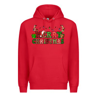 Red merry christmas Premium Hoodie - OliviaCreatesArt