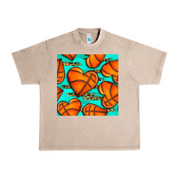 French Oak basketball hearts with leopard seamless pattern Urban Heavy Tee - BundleAndBundleShop