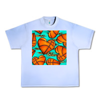 Grape Ice basketball hearts with leopard seamless pattern Urban Heavy Tee - BundleAndBundleShop