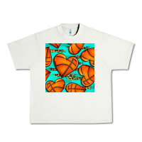 Pistachio basketball hearts with leopard seamless pattern Urban Heavy Tee - BundleAndBundleShop