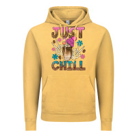 Vintage Mustard just chill with coffee bean bbs Vintage Hoodie - BundleAndBundleShop