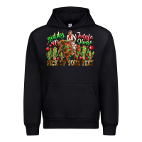 Black Giddy Up Jingle Horse Pick Up Your Feet Urban Hoodie - CowhideDigitalArt