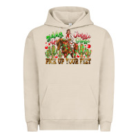 Pigment French Oak Giddy Up Jingle Horse Pick Up Your Feet Urban Hoodie - CowhideDigitalArt