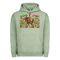 Pigment Oil Green Giddy Up Jingle Horse Pick Up Your Feet Urban Hoodie - CowhideDigitalArt