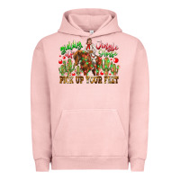 Pigment Salmon Giddy Up Jingle Horse Pick Up Your Feet Urban Hoodie - CowhideDigitalArt