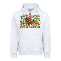 White Giddy Up Jingle Horse Pick Up Your Feet Urban Hoodie - CowhideDigitalArt