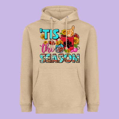 Tis The Season Football Coffee Mug Heavyweight Hoodie Designed By Fadigitalartstudio