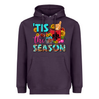Plum tis the season football coffee mug Heavyweight Hoodie - FaDigitalArtStudio