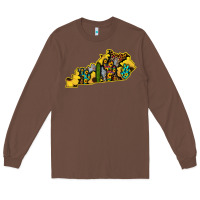 Chestnut Kentucky Map Western Sunflower Pattern Long Sleeve Tee - Bettercallsaul