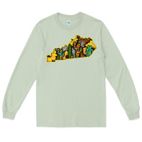 Matcha Kentucky Map Western Sunflower Pattern Long Sleeve Tee - Bettercallsaul