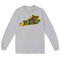 Moon Dust Kentucky Map Western Sunflower Pattern Long Sleeve Tee - Bettercallsaul