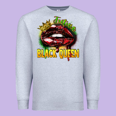 Future Black Queen Premium Sweatshirt Designed By Fadigitalartstudio