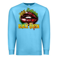 Ocean Blue Future black queen Premium Sweatshirt - FaDigitalArtStudio