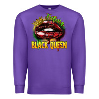 Purple Future black queen Premium Sweatshirt - FaDigitalArtStudio