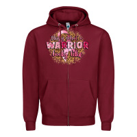 Burgundy this is what a warrior looks like Zipper Hoodie - CowGirlArtShop