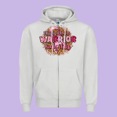 This Is What A Warrior Looks Like Zipper Hoodie Designed By Cowgirlartshop