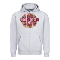 Heather Grey this is what a warrior looks like Zipper Hoodie - CowGirlArtShop