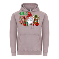 Vintage Zinc let it snow with snowman Vintage Hoodie - BundleAndBundleShop