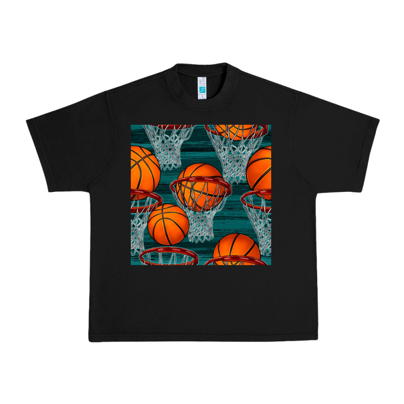 Basketball Hoop Seamless Pattern Urban Heavy Tee by BundleAndBundleShop | Teevron