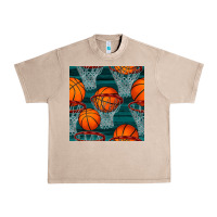French Oak basketball hoop seamless pattern Urban Heavy Tee - BundleAndBundleShop