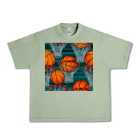 Oil Green basketball hoop seamless pattern Urban Heavy Tee - BundleAndBundleShop
