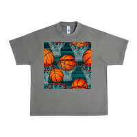 Tornado basketball hoop seamless pattern Urban Heavy Tee - BundleAndBundleShop